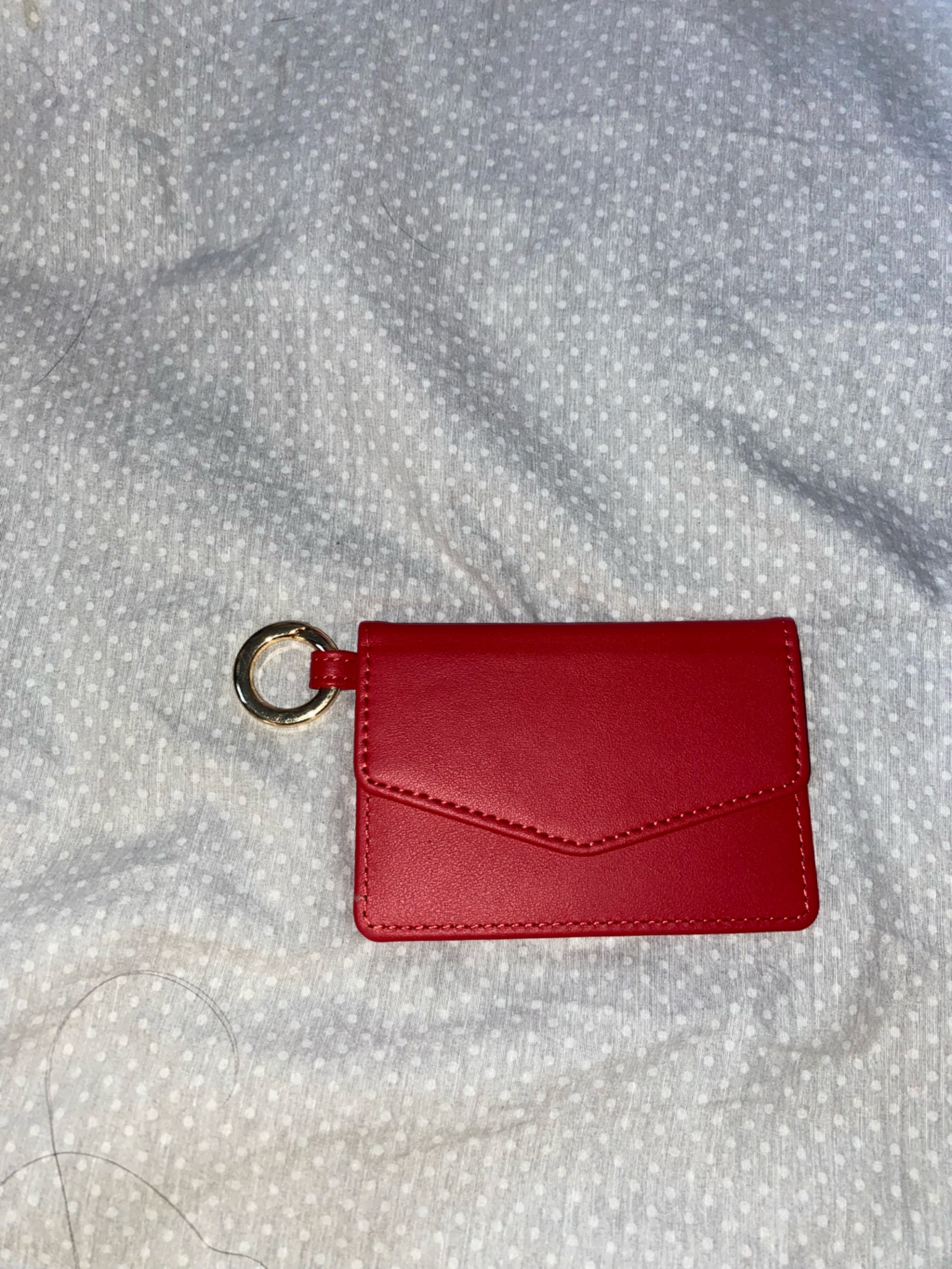 Red Cardholder Keyring Wallet
